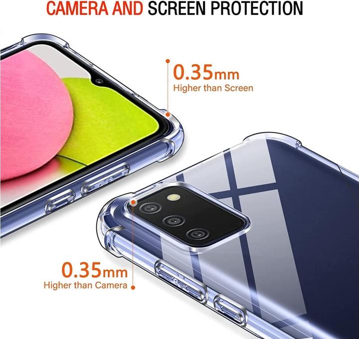 Produktbild Screenguard Samsung Galaxy A03s Hülle Crystal Soft Airbag Bumper (Samsung Galaxy A03s)