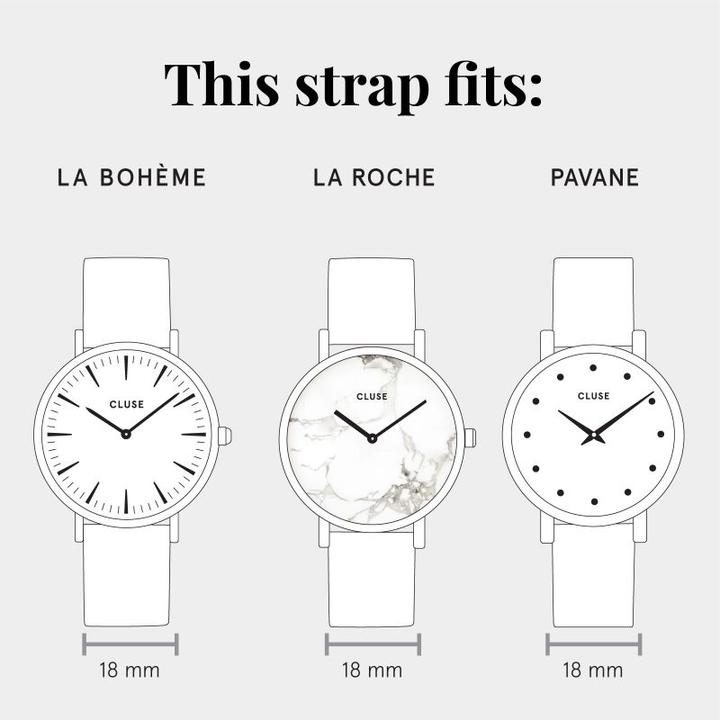 Actual product image Cluse Strap 18 mm (18 mm, Leather)