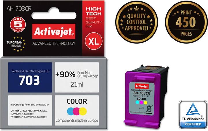Image du produit Activejet AH-C88 Version Premium - 14 ml - haute capacité - couleur (cyan, magenta, jaune) (M, C, Y)