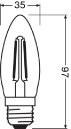 Produktbild Ledvance LED-Kerzenlampe (E27, 4.80 W, 470 lm, 1 x, F)