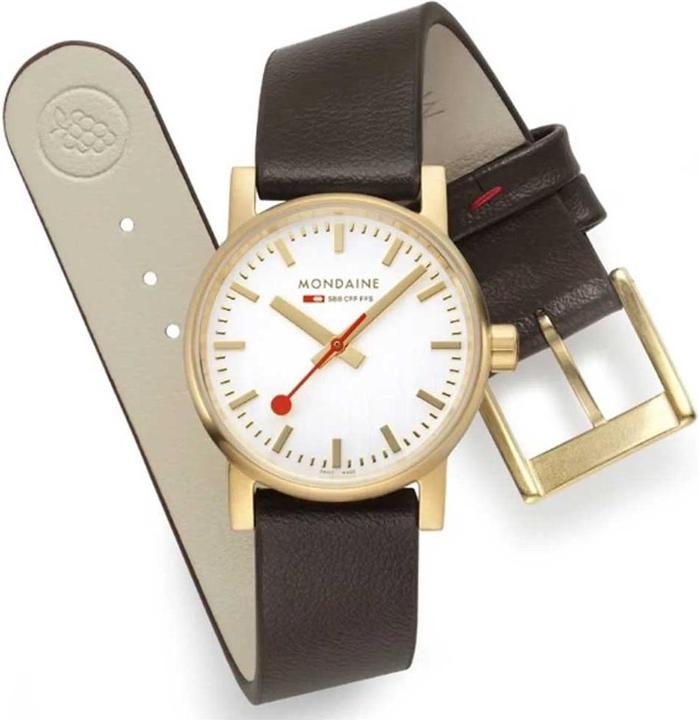 Actual product image Mondaine Evo2 Gold 30 (Analogue wristwatch, 30 mm)