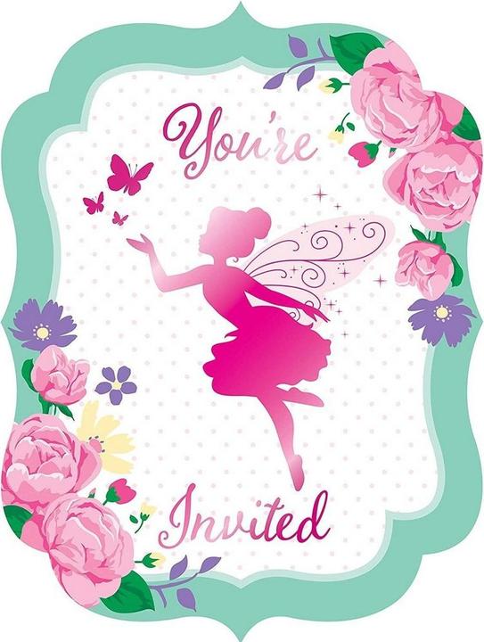 Immagine prodotto Creative Party Inviti a fata floreale (confezione da 8) (8 pz.)