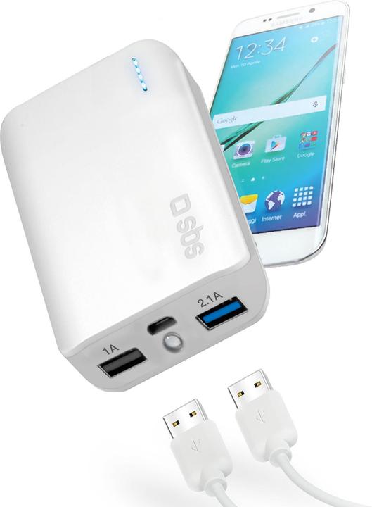 Actual product image SBS Compact Power bank Fast Charge 7.800 mAh (7800 mAh, 28.86 Wh)