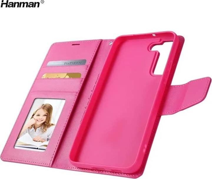 Immagine prodotto Hanman Samsung Galaxy S21 Plus - Custodia Mill flip con 3 slot per carte di credito, rosa (Samsung Galaxy S21+)
