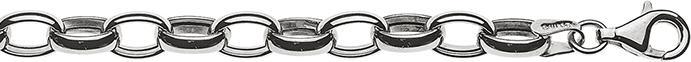 Immagine prodotto Natsumi Schmuck Collana in oro bianco 18K/750 ancora ovale semisolida 6mm (Oro bianco 750/18 K, 60 cm)