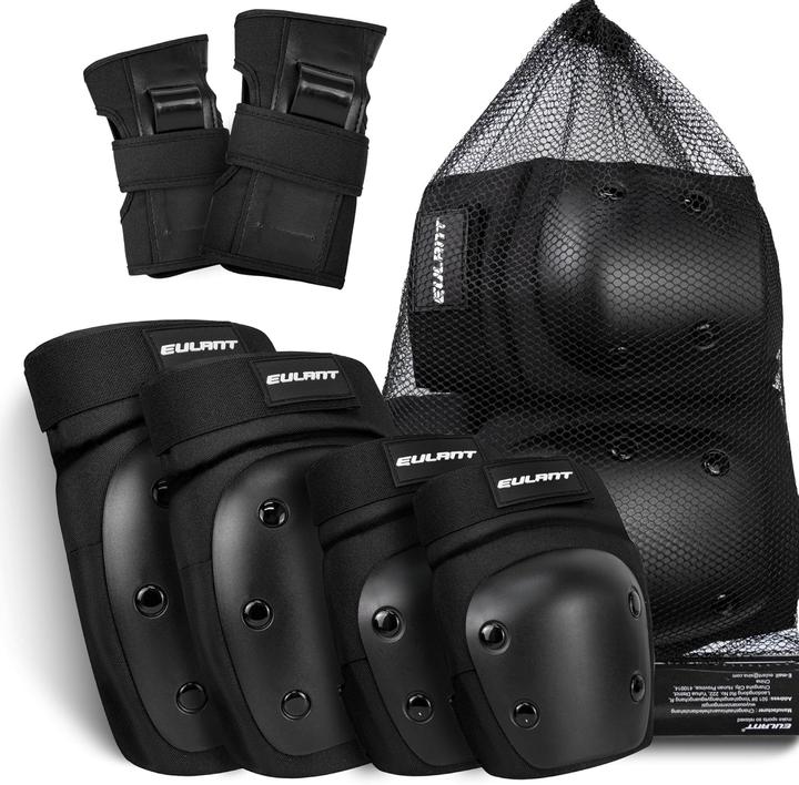 Actual product image Ontyzz Protektoren-Set für Skaten & Inliner (L, Wrist protectors, Elbow protectors, Knee pad, 6 pieces)