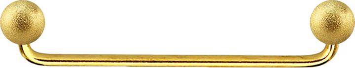 Star Piercing Surface Barbell vergoldet 90° mit zwei Kugeln gesprenkelt (Chirurgenstahl 316L)