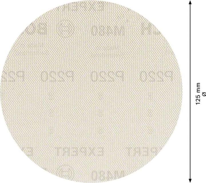 Produktbild Bosch Professional Zubehör EXPERT M480 Schleifnetz für Exzenterschleifer, 125 mm, G 220, 5 Stück (P220)