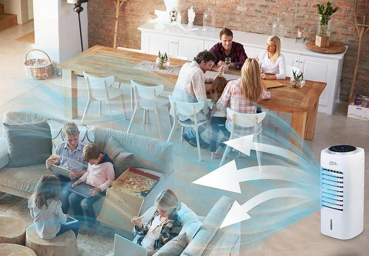 Immagine prodotto Sichler Raffreddatore d'aria 3in1, umidificatore e ionizzatore, pulsanti touch, timer, 65 W (20 m²)