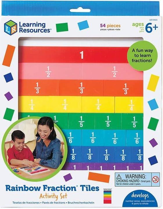 Image du produit Learning Resources Kafelki do matematyki Ułamki LER 0615 (tęcza)