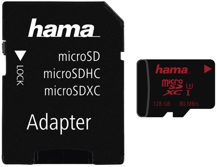 Hama microSDXC+adapter/photo (128 GB, microSDXC, U3, UHS-I)