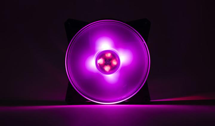 Actual product image Cooler Master MasterFan Pro 140 Air Flow RGB Processor Fan Black, Transparent (140 mm, 1 x)