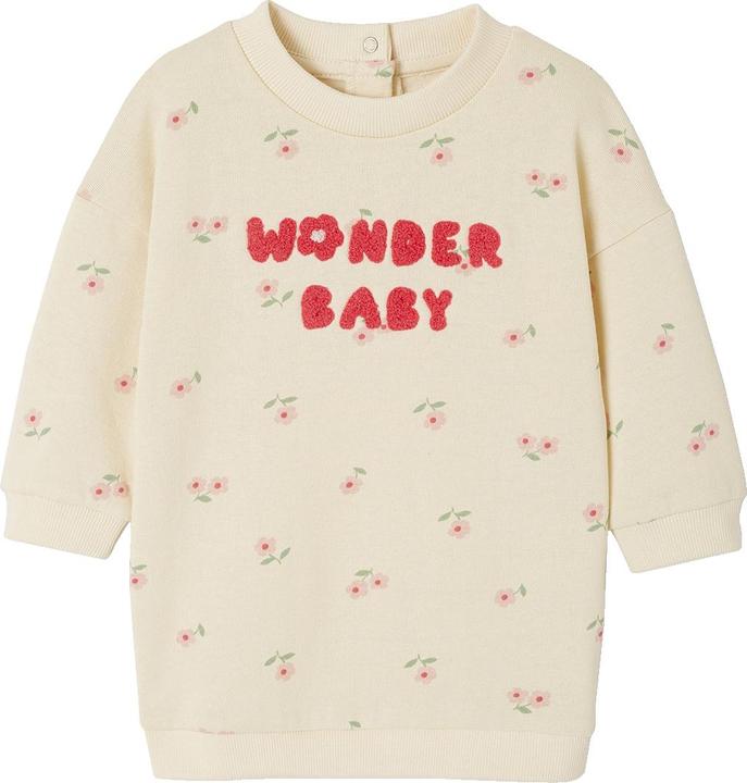 Image du produit Vertbaudet Mädchen Baby Sweatkleid mit Schrift und Recycling-Polyester (80)