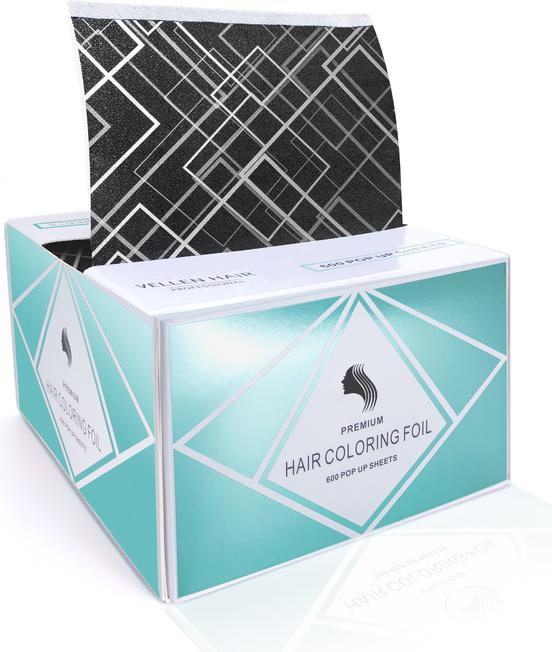 Produktbild Vellen Hair Pop Up Folien 600 Stk. Schwarz/Weiss gestreifft
