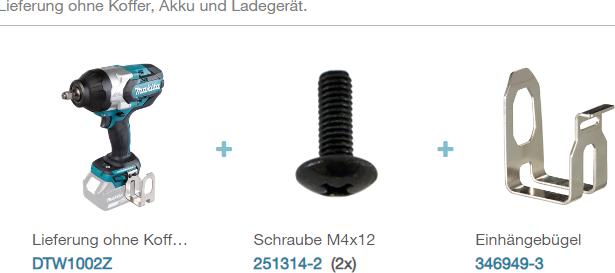 Actual product image Makita Battery impact wrench (Rechargeable battery operated)