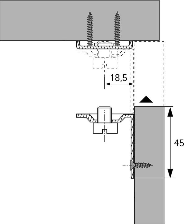 Produktbild Hettich Bettwinkel Stabilofix (Breitwinkel, 1 Stk.)