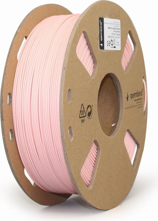 Produktbild Gembird Filament Matt PLA Rosa 1,75 mm 1 kg (PLA, 1.75 mm, 1350 g, Pink)