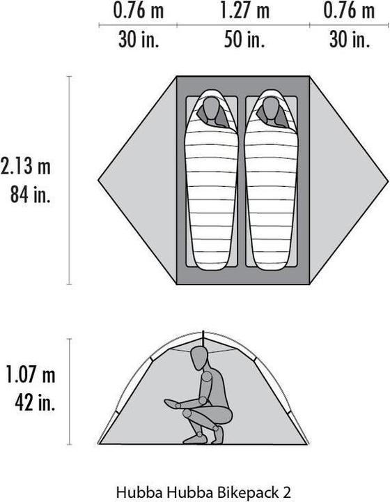 Produktbild Msr Hubba Hubba Bikepack 2 (Kuppelzelt, 1.71 kg, 2 Personen)