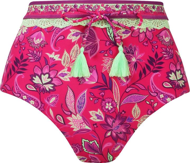 Joe Browns Bright Tropical Neon Lace Trim Ruched Swim Briefs (176)