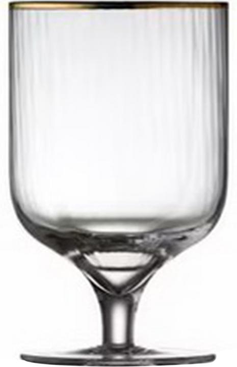 Image du produit Lyngby 30 cl - Verre - Transparent/guldkant (30 cl, 4 Verres, Set de verres à vin)