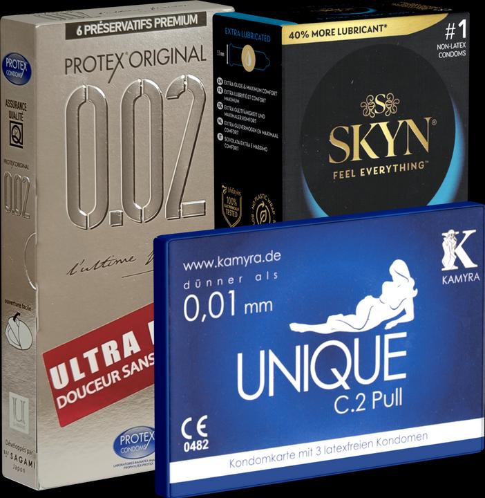 Kondomotheke Latex-free condoms - 3-pack D (19 pcs.)
