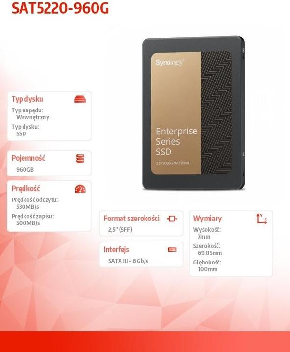 Image du produit Synology SAT5220-960G (960 Go, 2.5")