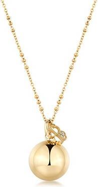 Brosway Long Gold-Plated Necklace With Bell Four-Leaf Clover Chakra Bhkn155