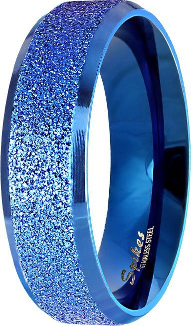 Image du produit Star Piercing Bague bleue polie et tachetée au centre (69, 900 Platine)
