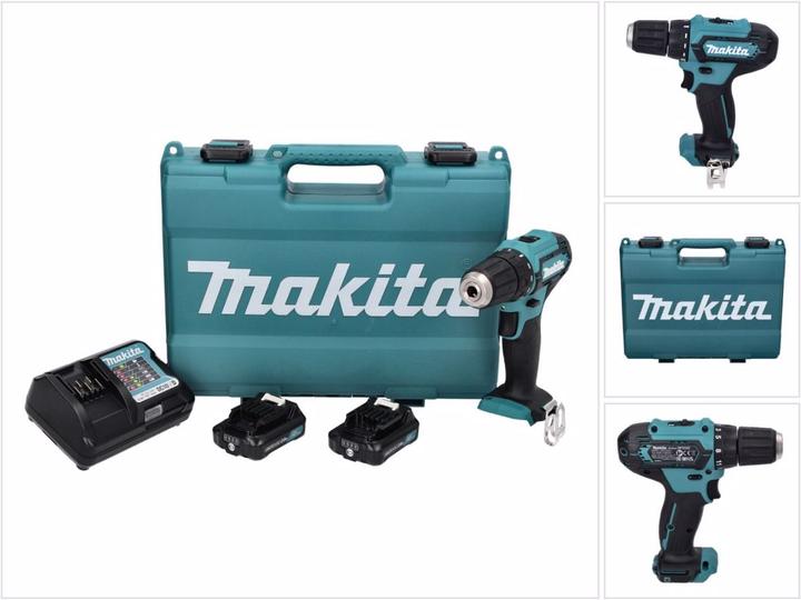 Image du produit Makita Perceuse-visseuse sans fil DF333DWAE 10,8V 2x2,0Ah (Fonctionnement sur batterie)