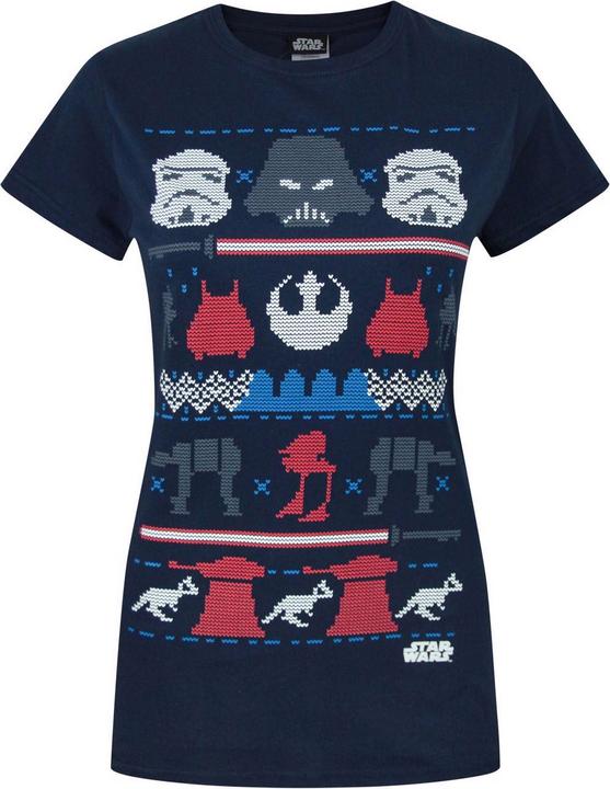 Star Wars Dark Side Fair Isle Weihnacht TShirt