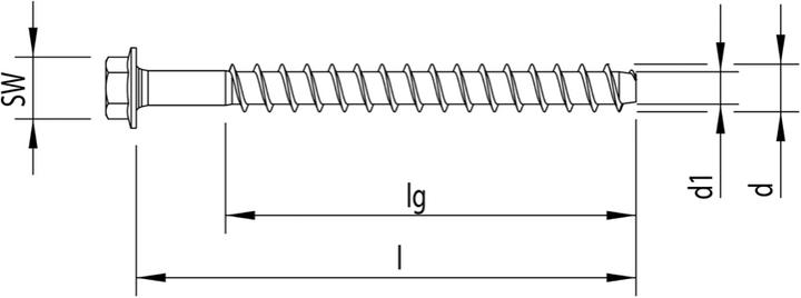 Produktbild Heco MULTI MONTI plus SS Schraubanker 10,0 x 140 mm 25 Stück ( 48457 ) Betonschraube, Sechskantkopf (25 Schrauben pro Stück)