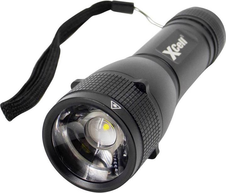 Actual product image XCell 146362 LED Flashlight with wrist strap, with holster, with strobe mode battery operated (12.60 cm, 500 lm)