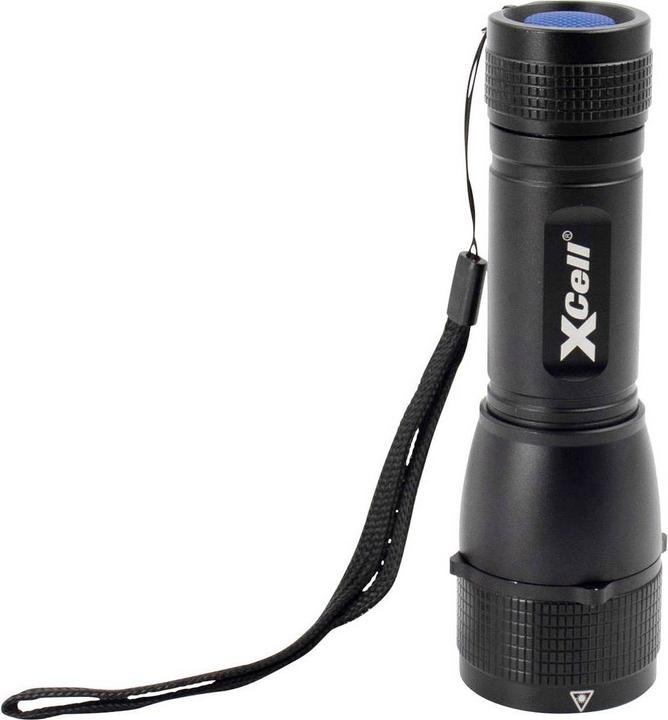 Actual product image XCell 146362 LED Flashlight with wrist strap, with holster, with strobe mode battery operated (12.60 cm, 500 lm)