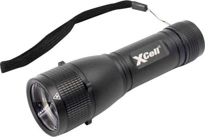 Actual product image XCell 146362 LED Flashlight with wrist strap, with holster, with strobe mode battery operated (12.60 cm, 500 lm)