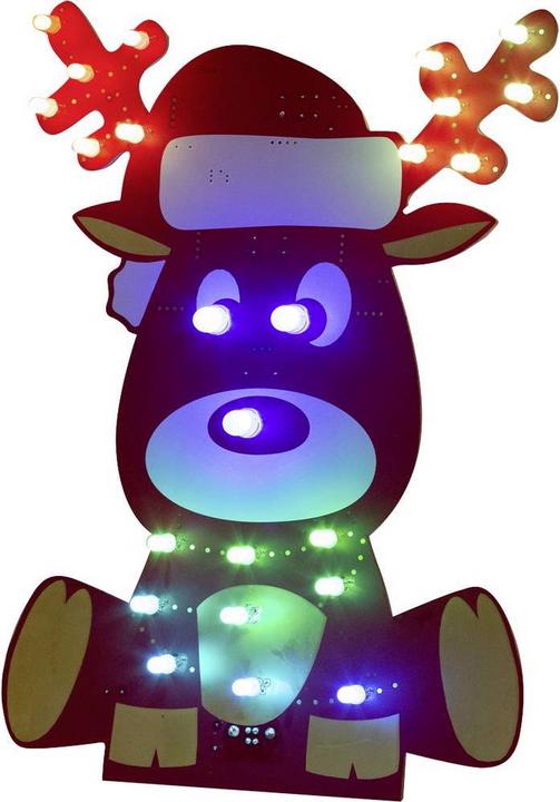 Produktbild Whadda WPXL102 LED Bausatz Rudolf XL vormontiertes Programmierkit - rote Version