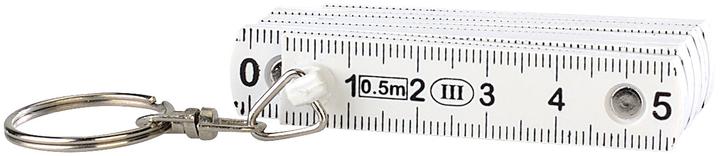 Produktbild Pearl Zollstock am Schlüsselanhänger, 0,5-Meter-Gliedermassstab, weiss