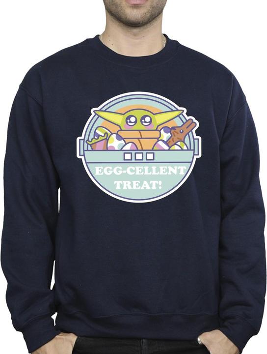 Actual product image Star Wars Mens The Mandalorian Eggcellent Easter Sweatshirt (L)