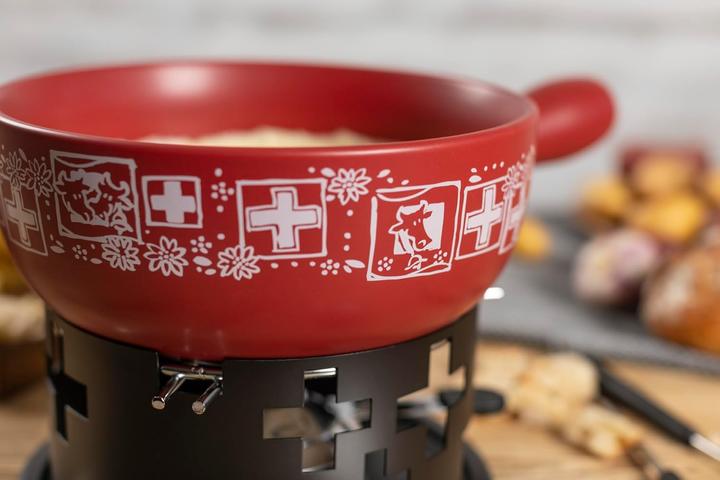 Actual product image Kuhn Rikon Cheese fondue set Swiss red · Ø 23cm (Cheese fondue)