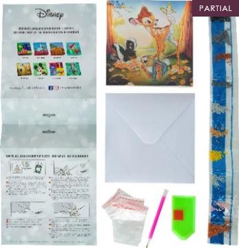 Actual product image Craft Buddy Bambi and Friends, 18x18cm Crystal Art Card