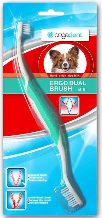 Immagine prodotto Bogar Spazzolino da denti per cani Ergo Dual Brush Mini (Cane)
