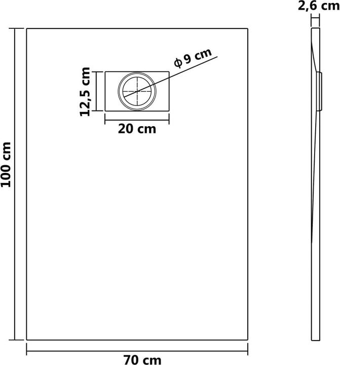 Actual product image VidaXL Duschwanne