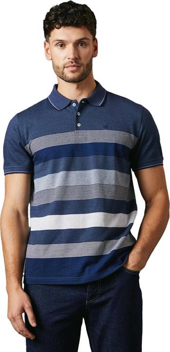 Actual product image Universal Textiles Mens Oakland Stripe Polo Shirt (L)