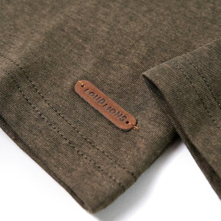 Immagine prodotto VidaXL Camicia da bambino a maniche lunghe kaki melange 116,Materiale: 80 (116)