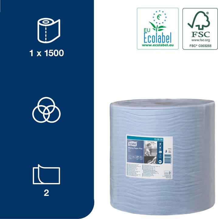 Produktbild Tork Wiping Paper Plus Blue 1x510m (1 x)
