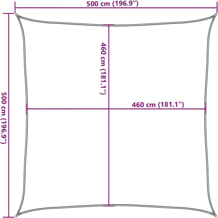 Actual product image VidaXL Awning 100% polyester Oxford (5 x 5 m)