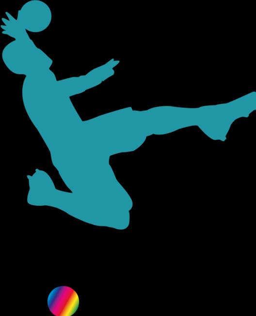Actual product image Bügelbilder Bügelbild Fussballer Jump Silhouette (1 x)