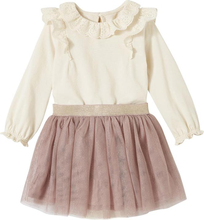 Image du produit Vertbaudet Ensemble festif bébé fille : t-shirt & jupe en tulle (62)