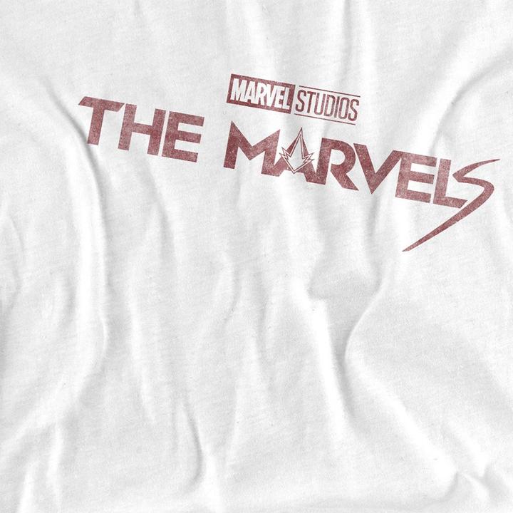 Actual product image The Marvels Unisex Adult Distressed Logo T-Shirt (XL)