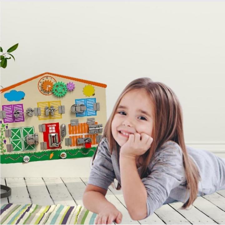 Produktbild Activity Board Busyboard Spielbrett Haus für Kinder