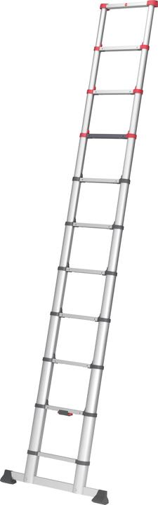 Produktbild Hailo FlexLine, Alu-Sicherheits-Teleskopleiter, 11 Sprossen (Anlegeleiter, 99 cm)